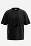 Spirit Crow Design Back Printed Cotton Black Oversize T-Shirt