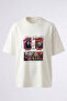 Korku Ikonlari_1 Design Back Printed Cotton White Oversize T-Shirt