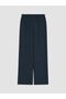 Lcw Vision Navy Blue Elastic Waist Modal Blend Women's Trousers - 7