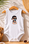 100% Cotton Summer Printed Bodysuit Athlete Zero Sleeve Cool Baby