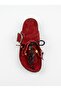 Women's Burgundy Genuine Suede Leather Orthopedic Cork Sole Slippers - 2