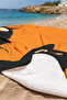 Orange Beach Towel with Cat Figure - Modern Black Marine Pool Sea Quick-Dry Microfiber Towel - 3