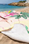Tropical Flamingo Palm Beach Towel - Bohemian Pastel Exotic Bird Quick Dry Microfiber Towel - 3