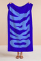 Modern Blue Purple Okey Beach Towel Coverlet - Minimalist Summer Style Quick-Dry Microfiber Towel Coverlet - 6