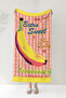 Fruit-Themed Banana Figure Beach Towel - Tropical Retro Pink Yellow Quick-Dry Microfiber Towel - 2