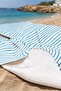 Striped Marine Beach Towel - Navy Blue White Minimalist Pool Sea Bath Quick Drying Beach Cover - 3