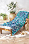 Tropical Leaf Marine Beach Towel - Mediterranean Blue Turquoise Pool Sea Bath Beach Coverlet - 7