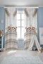 Safari Friends Patterned Children's Baby Room Background Curtain (Single Wing Pricing) - 2