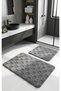 Chess Premium Nordic Bohemian 2-Piece Bath Mat 60X100 60X50 cm Latex Non-Slip Base Washable - 8