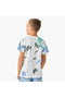 Crew Neck Short Sleeves T-shirt with Abstract Print - 3