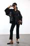 Black Slit Bell-Bottom Trousers 9024 - 2