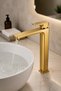 Matte Gold Rain Bowl Sink Faucet Premium Matte Gold Bowl Sink Compatible Sink Fixture - 2