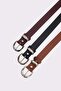 Women's 2.5 cm 3-Piece Set Black-Claret Red-Brown Belt - 2