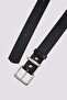 Women's 110cm Black Belt with Silver Buckle - 3