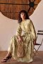 Floral Patterned Layered Chiffon Dress Lemon Mold 9462-E - 5