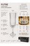 Futre Long-Stemmed Coffee Side Cup Set of 6 Glass Cups 13 cm Transparent Glass Presentation Cup - 8