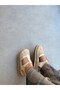 Nate Beige Genuine Leather Sandals with Mesh Detail - 4