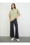 Green Cotton Acid Wash T-Shirt - 2