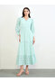 Green Broderie Detail Lace Insert Maxi Dress - 3