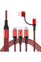 URBANNX USB Multi Charging Cable 5 in 1 Braided Multiple Fast Charger Cable with USB-C/Micro USB/