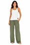 Organic Cotton Khaki White Contrast Piping Strap Women's Pajama Set