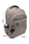 School Backpack Suitable for Middle and High School Students, Water-Resistant Mink Color School Bag 2300 - 3