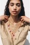 Lwa Beaded Knitted Design Necklace