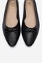 Umiel Black Skin Genuine Leather Bowknot Women's Ballerina Shoes - 2