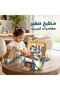 30 قطعة من مجموعة ألعاب المطبخ البلاستيكية الواقعية مع إضاءة وصوت وبخار وماء وحوض وفرن للتخزين الداخلي
