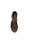 Velin Brown Genuine Suede Leather Women's Sandals - 5