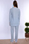 Maternity Pajama Set with Hidden Nursing Feature and Cotton Robe Effortt - Blue - 6
