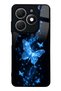 Tecno Spark 20 Blue Galaxy Butterfly Design Glossy Phone Case