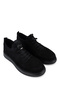 Men's Genuine Leather Black Nubuck Sneakers & Sports Shoes - 3