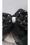 Pearl Detail Polka Dot Bow Design Latch Buckle - 2