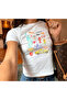 New York City Printed Women's Baby Tee White T-Shirt Short Sleeve Slim Fit Y2K 100% Cotton