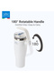Temp Guard Vacuum Insulated Travel Mug – 180° Rotating Handle, 24H Cold & 12H Hot Retention, Leak-Proof Lids - 4