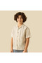 Camp Collar Short Sleeve Shirt and Shorts Set with Drawstring Closure - 2