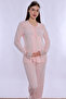 Adjustable Waist Elastic Cotton Maternity Pajama Set Effortt - Powder - 6