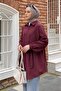 Sleeve Detailed Shirt Oversize Shirt Plum - 2