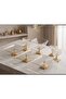 Gold Footed Glass Presentation Set, Dessert, Turkish Delight and Treat Serving Set, 10 Pieces