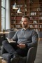 Men's Non-Pilling Regular Fit Classic Polo Collar Knit Sweater - 6