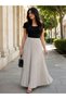 Women's Hijab Leather Look Pleated Skirt - 36/38/40/42/44 - 3