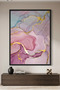 Gilded Opal Abstract Wall Art | Framed Canvas Print with Gold Foil Embossed | Luxury Modern Decor for Living Room, Bedroom, Office & Gift