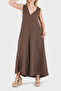 Linen V-Neck Wide Leg Loose Jumpsuit Overall 6679 - 6