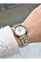 Special Design Calendar Steel Strap Silver-Gold Color Women's Wristwatch 2240Mr - 2