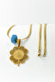 Gold Color Evil Eye Verse & Ottoman Monogram Clover Design Italian Chain Stainless Steel Necklace - 8