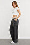 Women's High Waist Wide Leg Lace-Up 2-Strap Sweatpants 3035 - 2