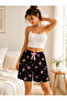 Women's Bamboo Viscose Patterned Bermuda Shorts Pajama Bottoms Home Wear Comfortable Fit