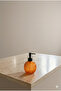 Striped Round Black Pump Glass Liquid Soap Dispenser - 500ml - 16X10X10 cm - 7