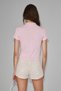 Gallura Women's Soft and Flexible Fabric Printed Detailed Round Neck Short Sleeve Pink T-Shirt - 5